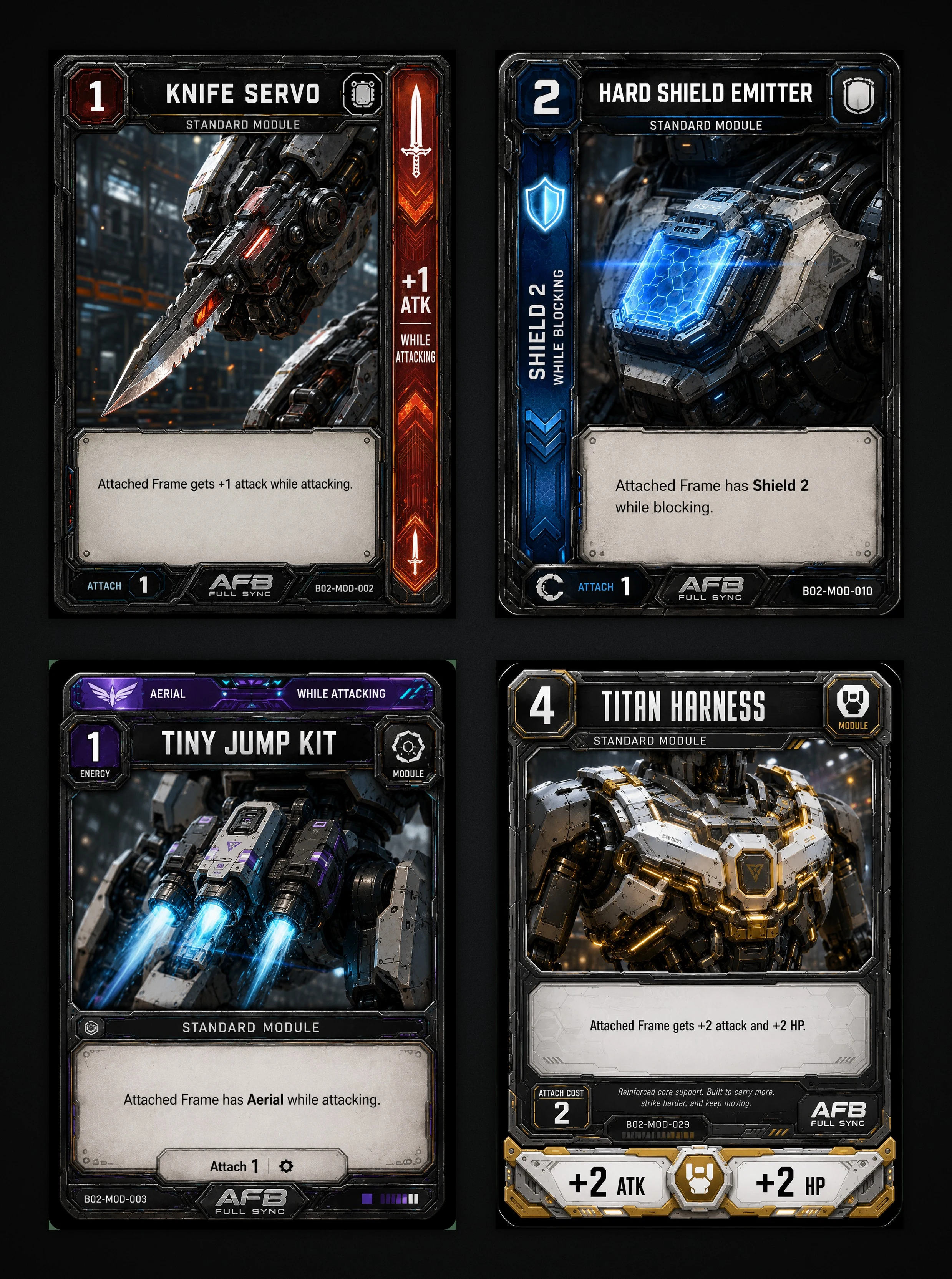 AFB module four-card showcase