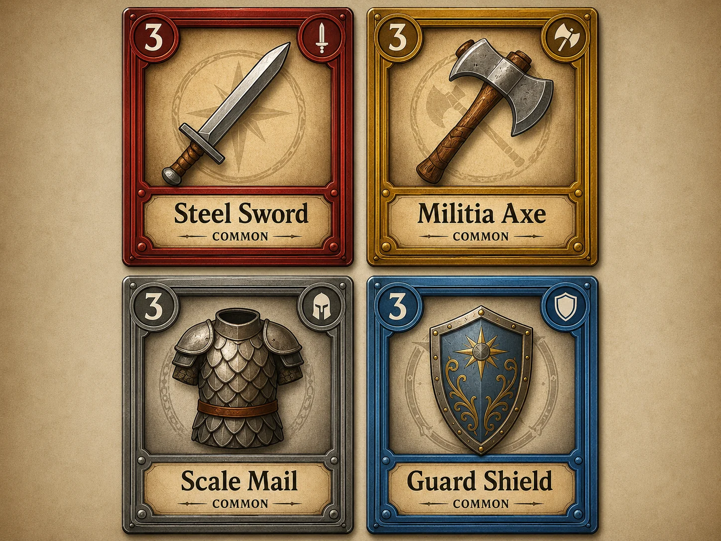 Masters Forge four card showcase